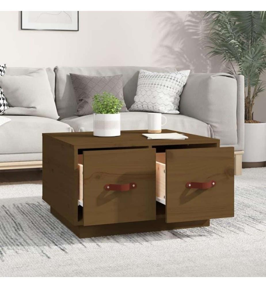 Couchtisch Honigbraun 60x53x35 cm Massivholz Kiefer