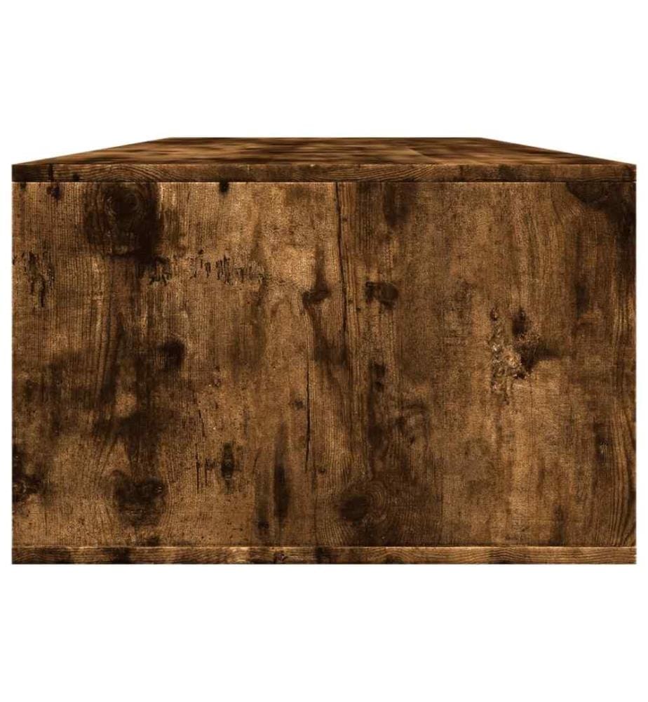 Table basse chêne fumé 102x55x35 cm bois d'ingénierie