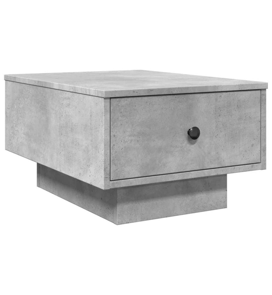 Table basse gris béton 60x45x31 cm bois d'ingénierie