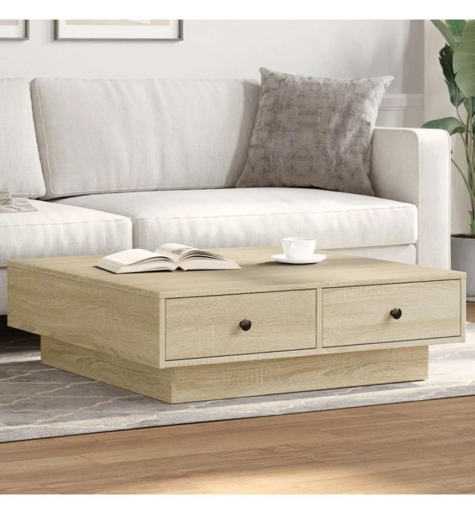 Couchtisch Sonoma-Eiche 90x90x28 cm Holzwerkstoff