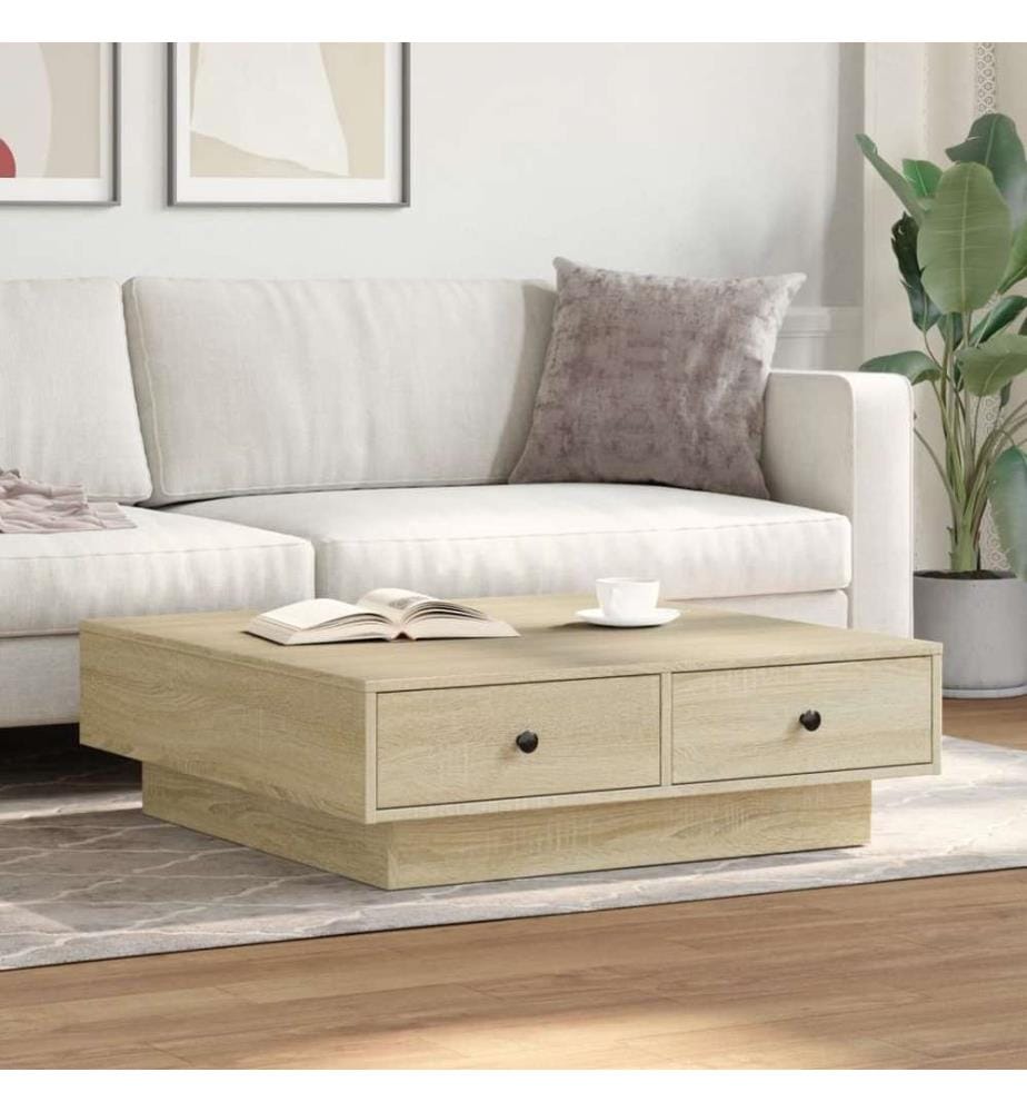 Couchtisch Sonoma-Eiche 90x90x28 cm Holzwerkstoff