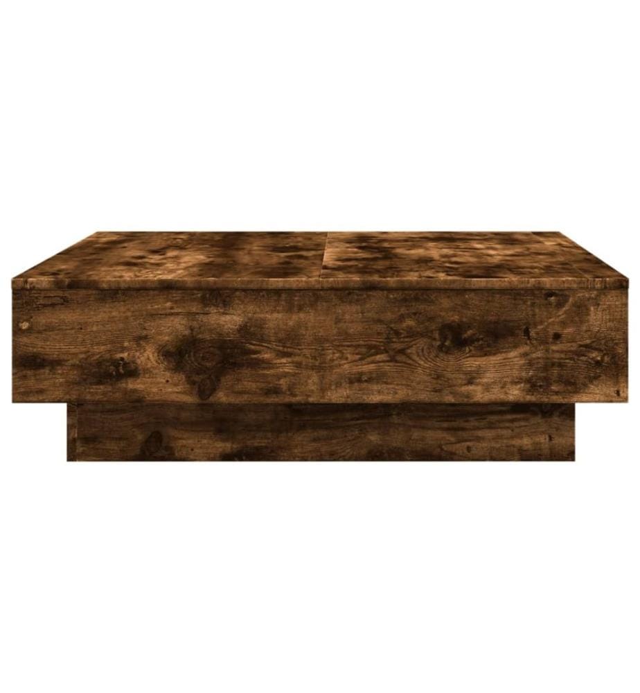 Table basse Chêne fumé 90x90x28 cm Bois d'ingénierie