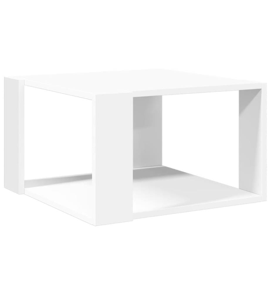 Couchtisch Weiss 51,5x51,5x30 cm Holzwerkstoff