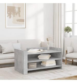 Couchtisch Betongrau 100x50x50 cm Holzwerkstoff