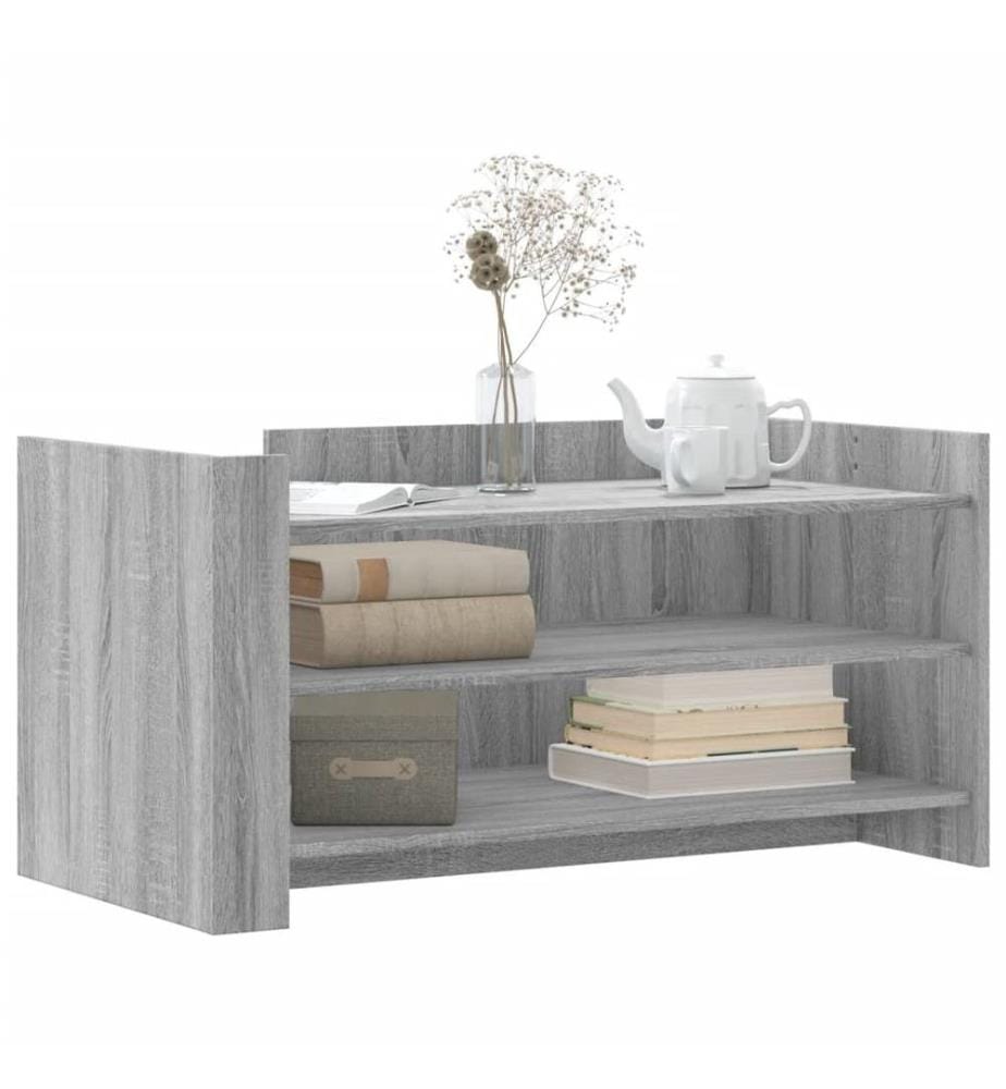 Table basse sonoma gris 100x50x50 cm bois d'ingénierie
