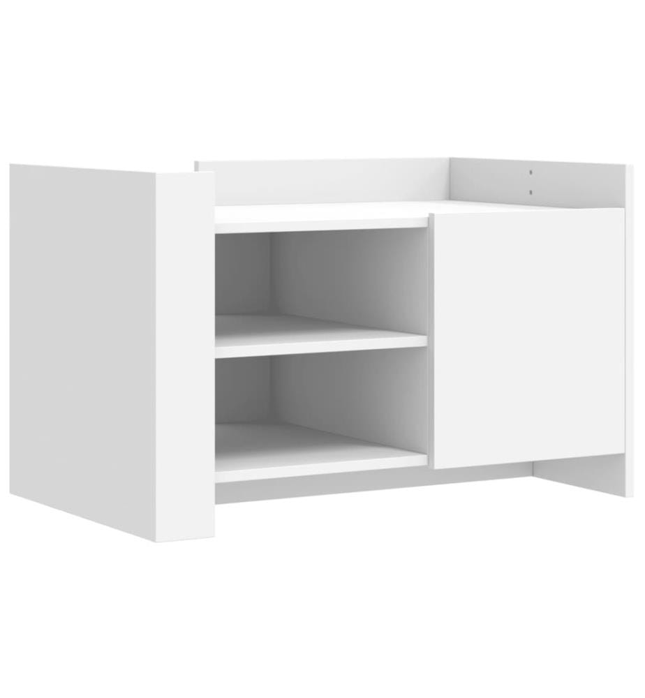 Couchtisch Weiss 80x50x50 cm Holzwerkstoff