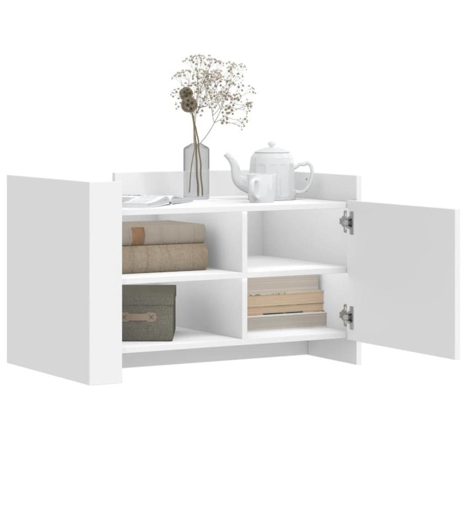 Couchtisch Weiss 80x50x50 cm Holzwerkstoff