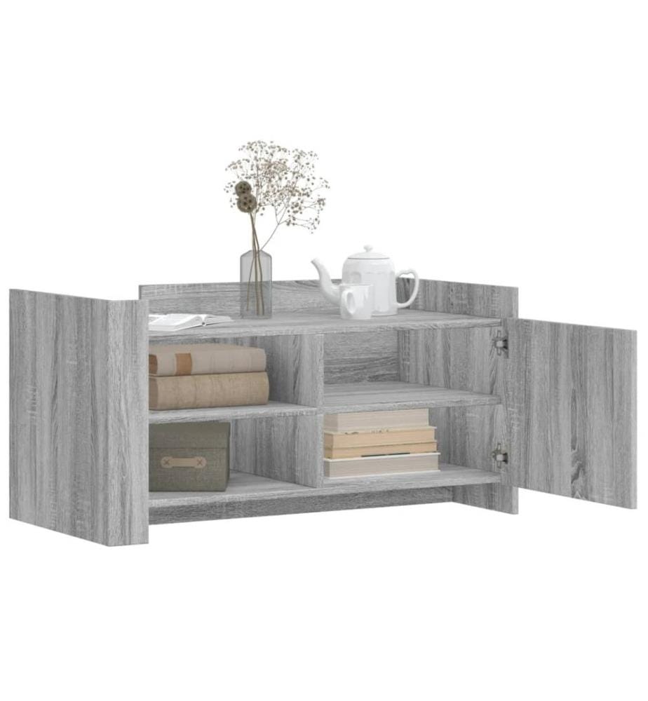Table basse sonoma gris 100x50x50 cm bois d'ingénierie