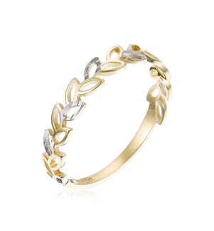 Bague en Or Feuille Détachée - Doré et Argenté