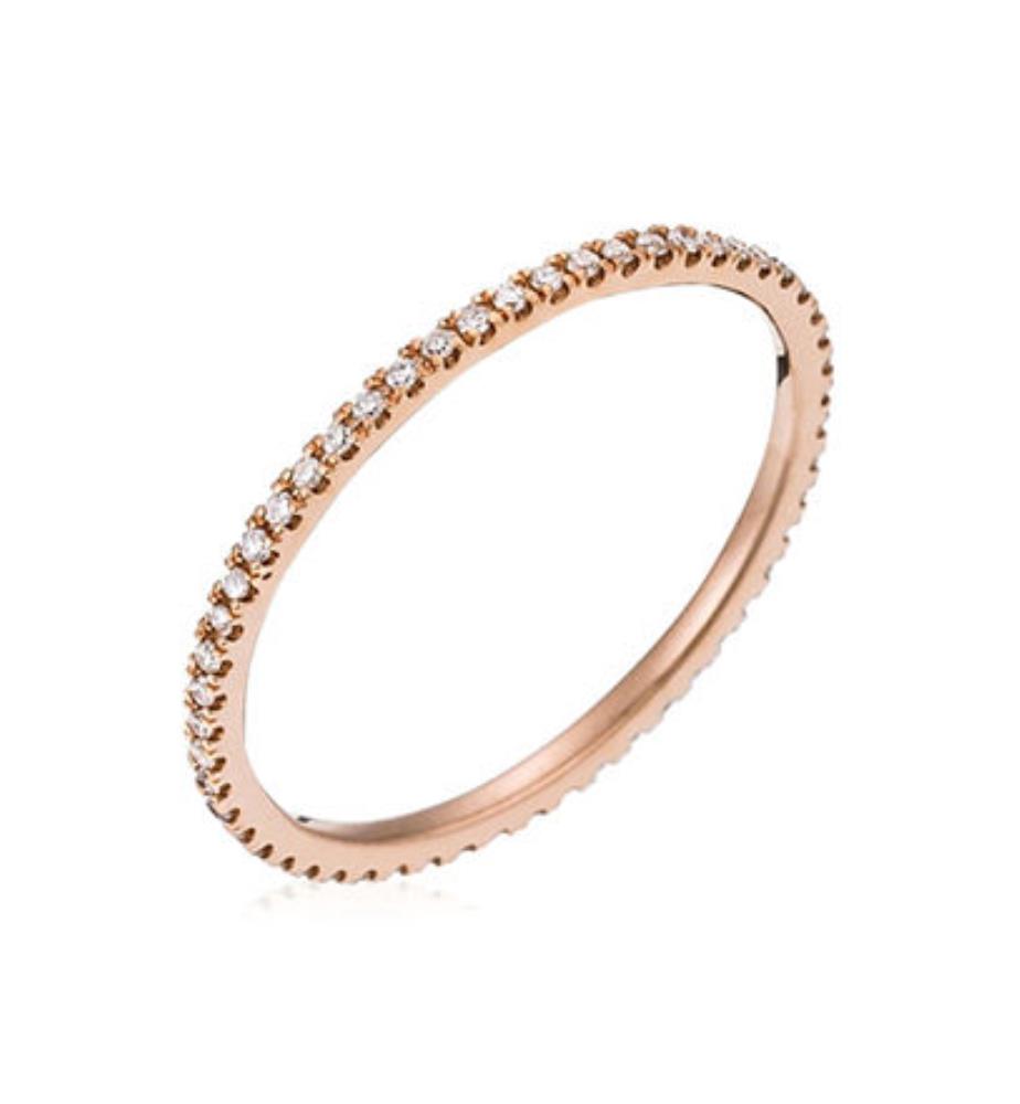 Bague Paris Vendome Belle Alliance Tour Complet Doré Rose