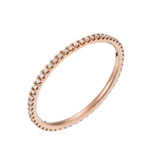 Bague Paris Vendome Belle Alliance Tour Complet Doré Rose