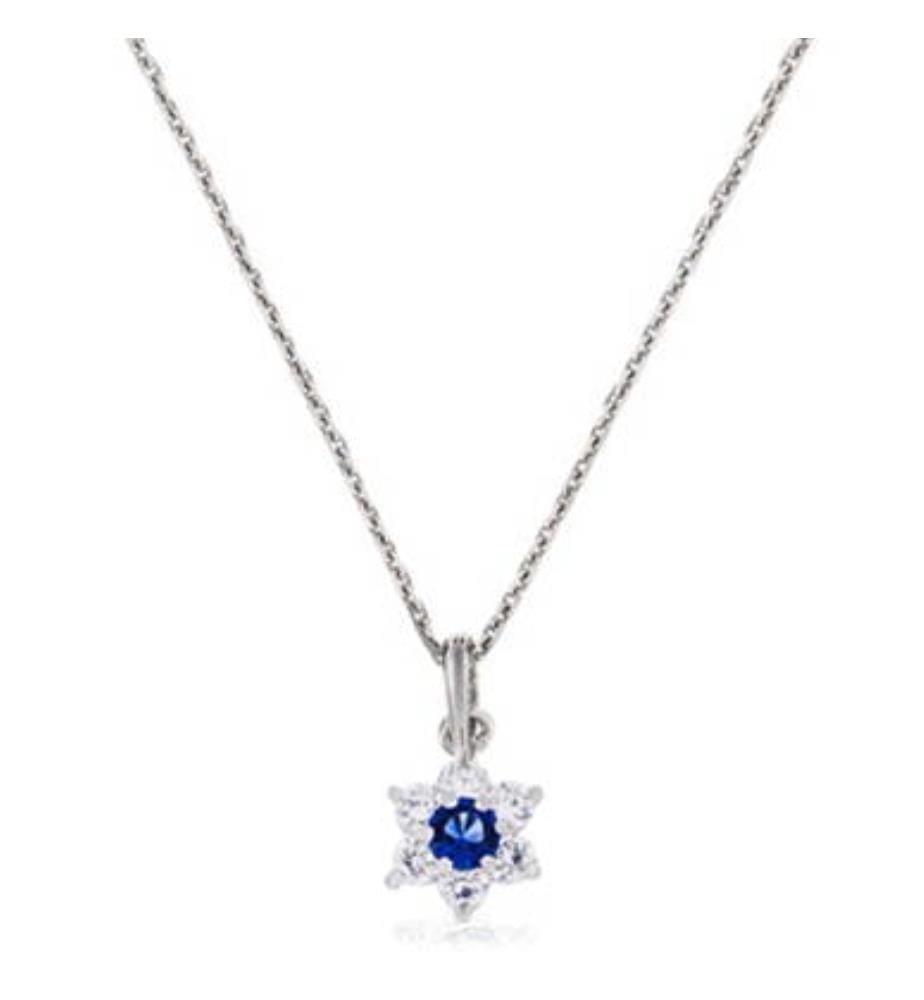 Pendentif Le Messager Bleu - Argenté et Bleu Foncé