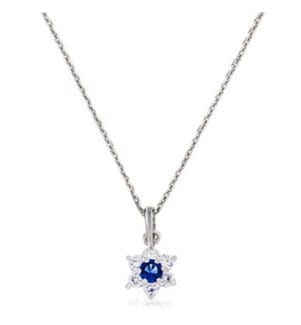 Pendentif Le Messager Bleu - Argenté et Bleu Foncé