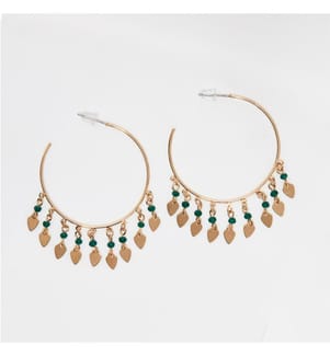 Boucles d'oreilles Bathshebz Cristal Verte