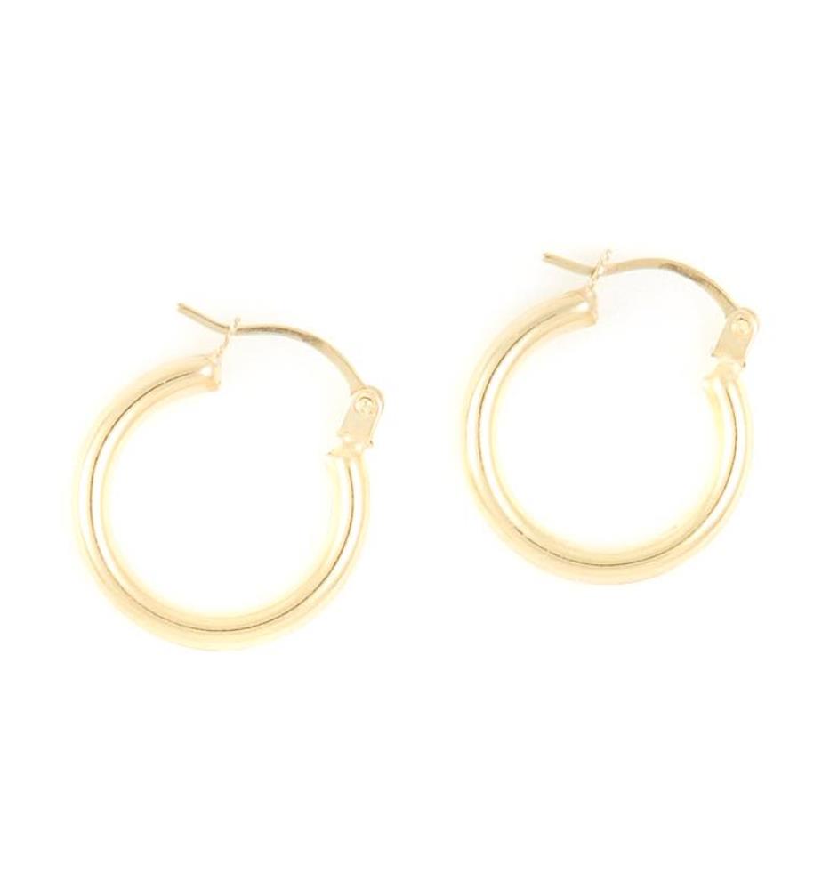 Boucles d'Oreilles "Théa" 15mm Or Jaune 375/1000