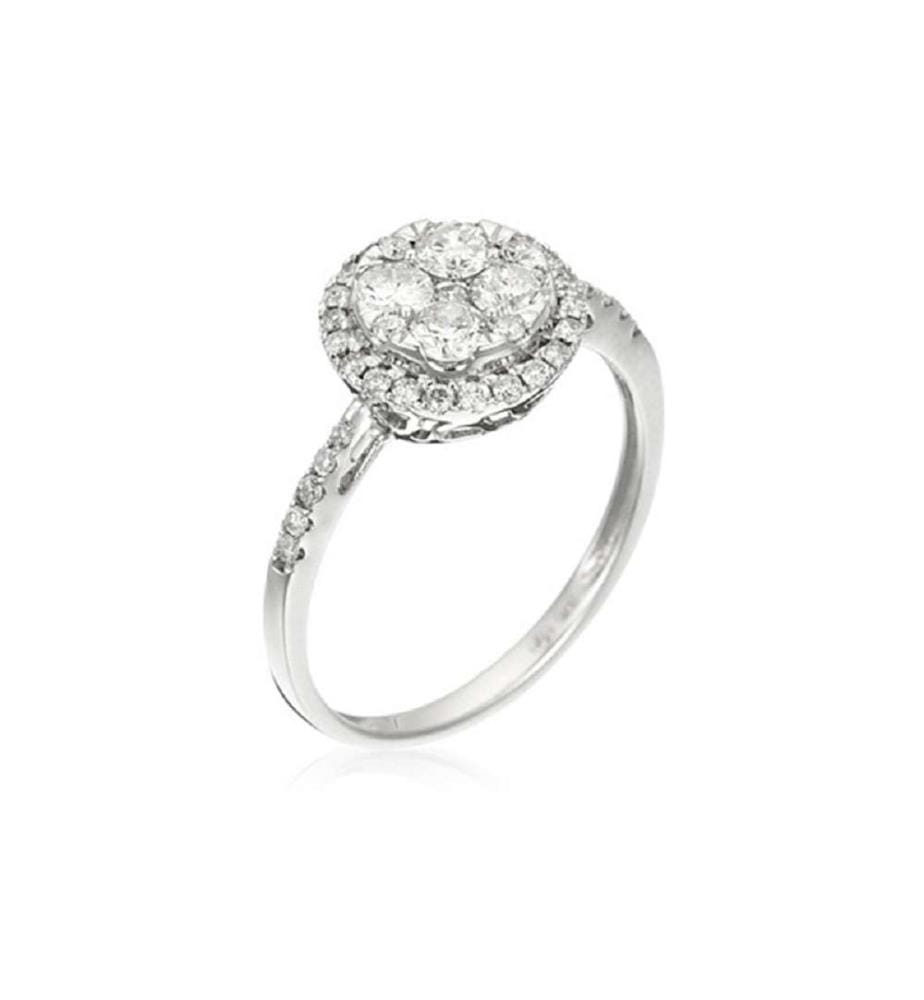 Bague Pompadour - Or Blanc 375/1000