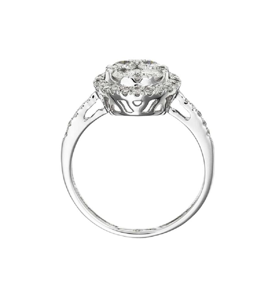 Bague Pompadour - Or Blanc 375/1000