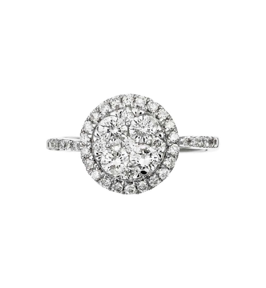 Bague Pompadour - Or Blanc 375/1000