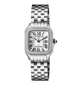 Montre à Quartz Milan avec bracelet en Acier Inoxydable - Argent