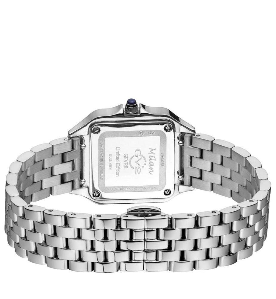Montre à Quartz Milan avec bracelet en Acier Inoxydable - Argent