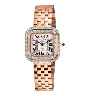 Montre à Quartz Bellagio avec bracelet en Acier Inoxydable - Or Rose