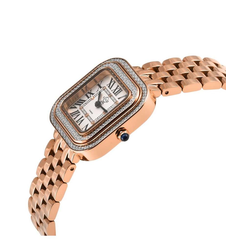 Montre à Quartz Bellagio avec bracelet en Acier Inoxydable - Or Rose