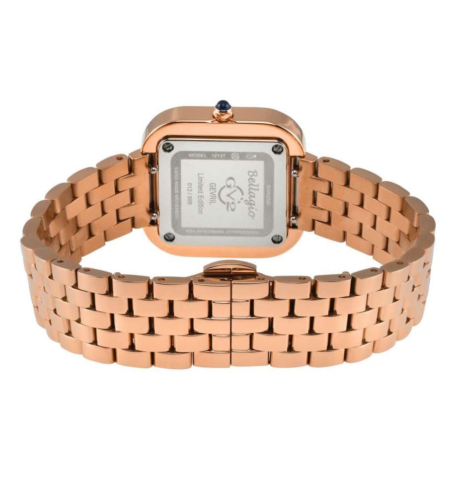 Montre à Quartz Bellagio avec bracelet en Acier Inoxydable - Or Rose