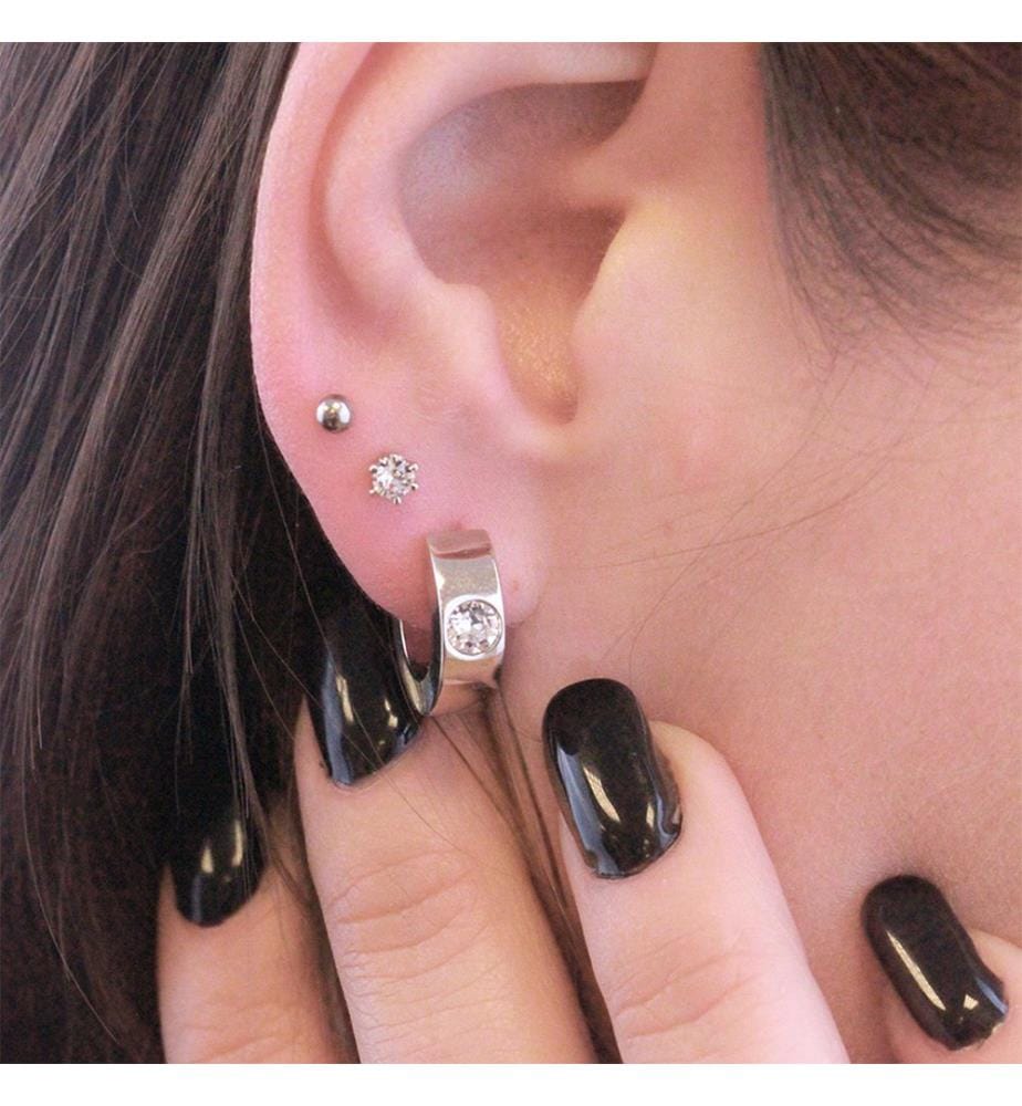 Boucles d'Oreille Rings - Argenté