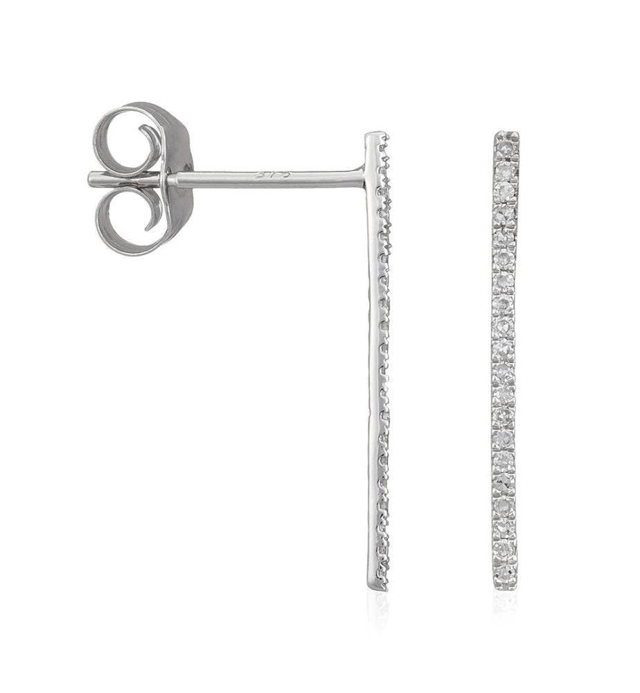Boucles d'Oreilles Straight Fall - Argenté