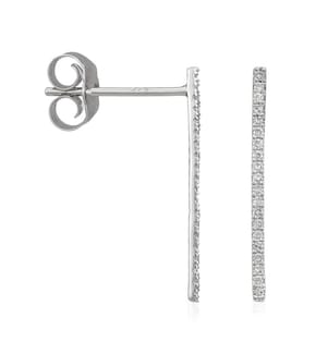 Boucles d'Oreilles Straight Fall - Argenté