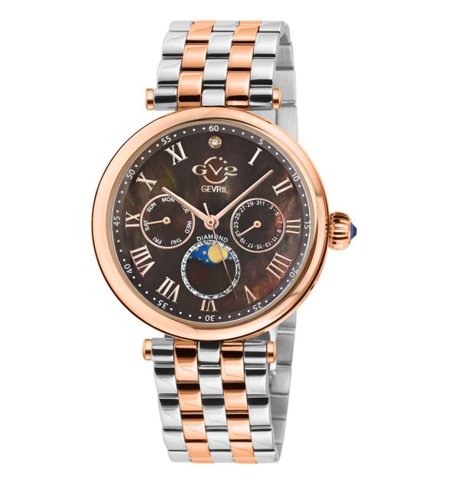 Montre à Quartz Florence avec bracelet en Acier Inoxydable - Argent et Or Rose