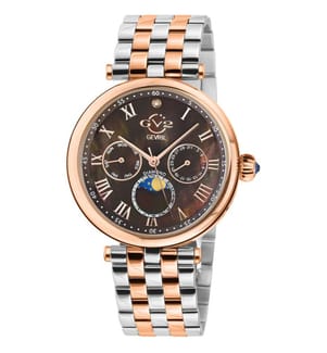 Montre à Quartz Florence avec bracelet en Acier Inoxydable - Argent et Or Rose