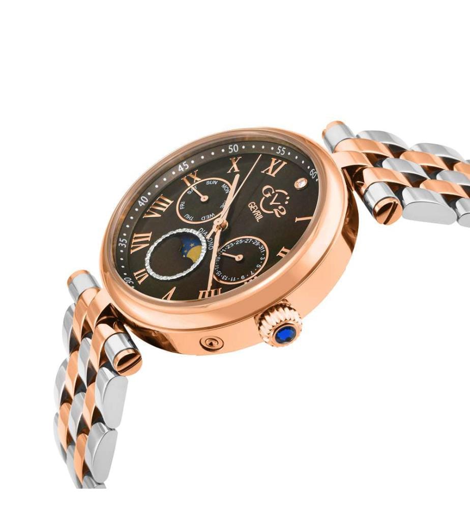 Montre à Quartz Florence avec bracelet en Acier Inoxydable - Argent et Or Rose