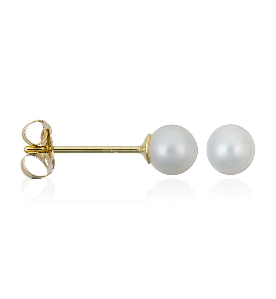 Boucles d'Oreilles, My Pearl, Or Jaune  Perles Blanches