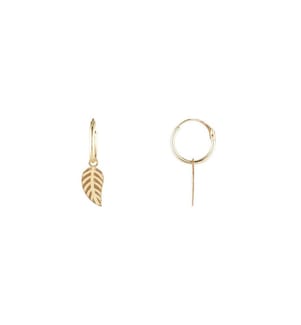 Boucles d'Oreilles Feuillage Doré - Or Jaune 375/1000