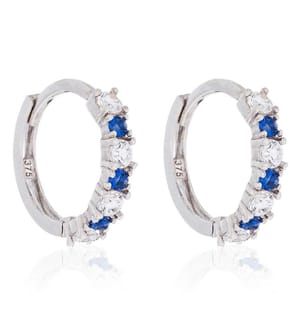 Earrings Créoles Océan - White Gold 375/1000