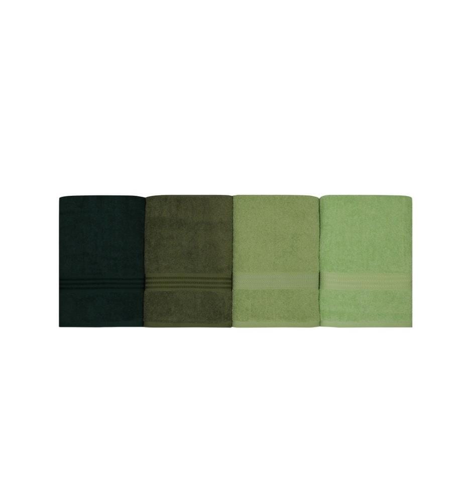 Lot de serviettes de bain (4 pièces) - Vert clair Vert olive Vert Vert foncé