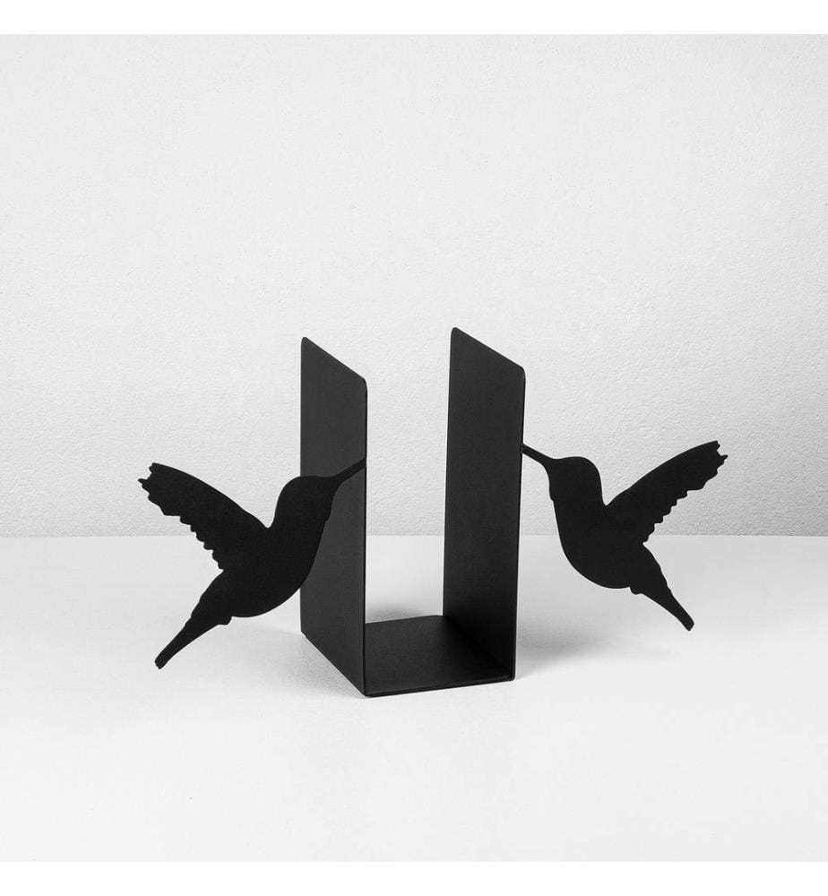 Serre-livres en métal - Noir