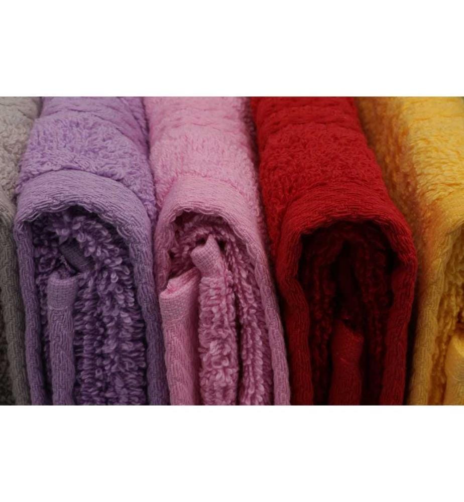 Lot de serviettes de toilette (10 pièces) - Vert Bleu Jaune Gris Rouge Rose Lilas Blanc Crème Marron