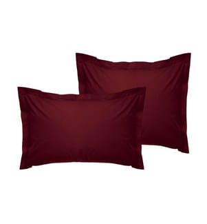 Kissenbezug-Set „Oxford Satin“ (2-teilig) – Bordeauxrot