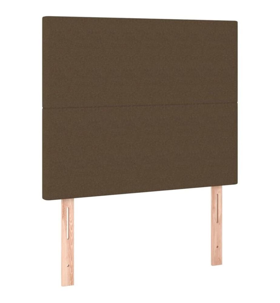 Lit à sommier tapissier avec matelas Marron foncé 100x200 cm