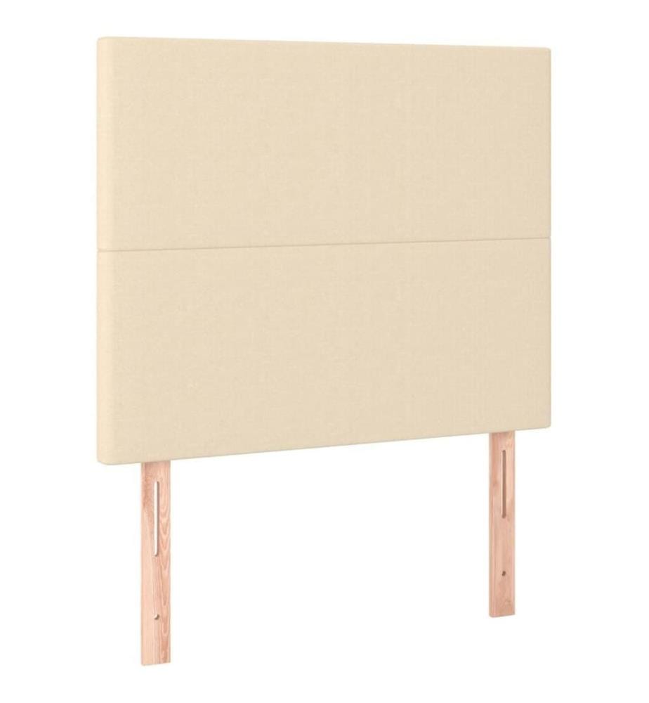 Boxspringbett mit Matratze Creme 100x200 cm Stoff