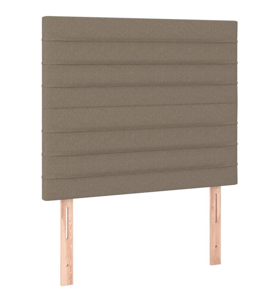 Lit à sommier tapissier avec matelas Taupe 100x200 cm Tissu