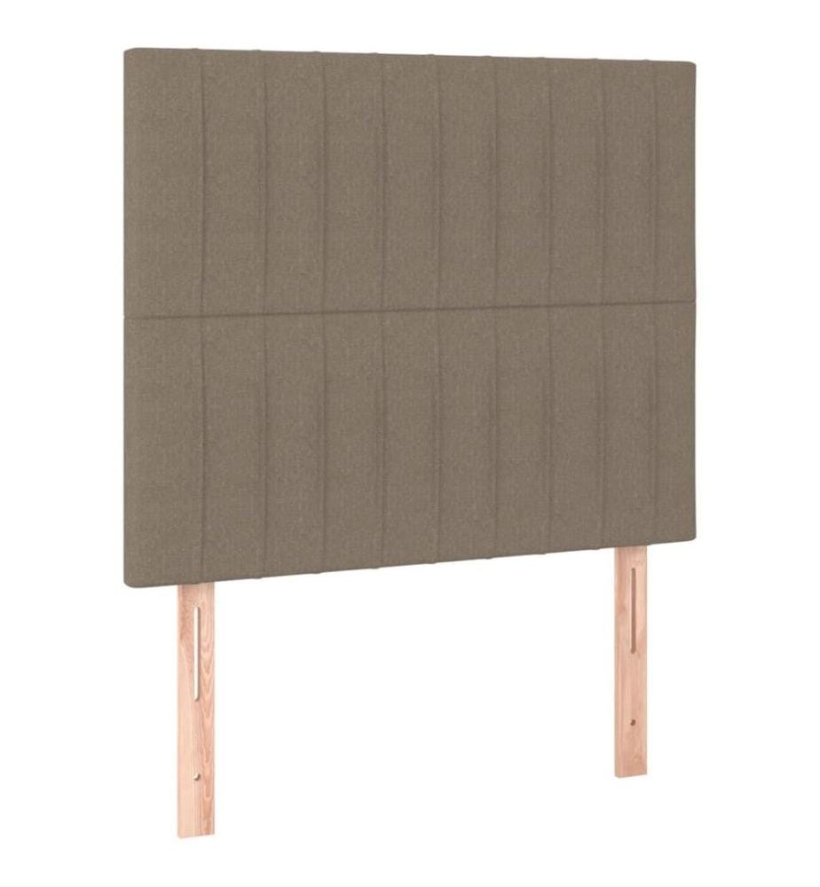 Lit à sommier tapissier avec matelas Taupe 100x200 cm Tissu