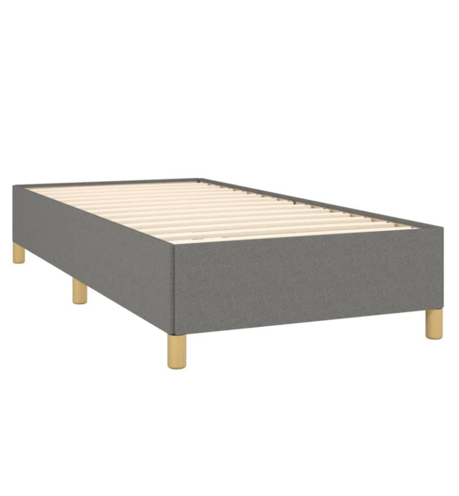 Bettgestell Dunkelgrau 80x200 cm Stoff