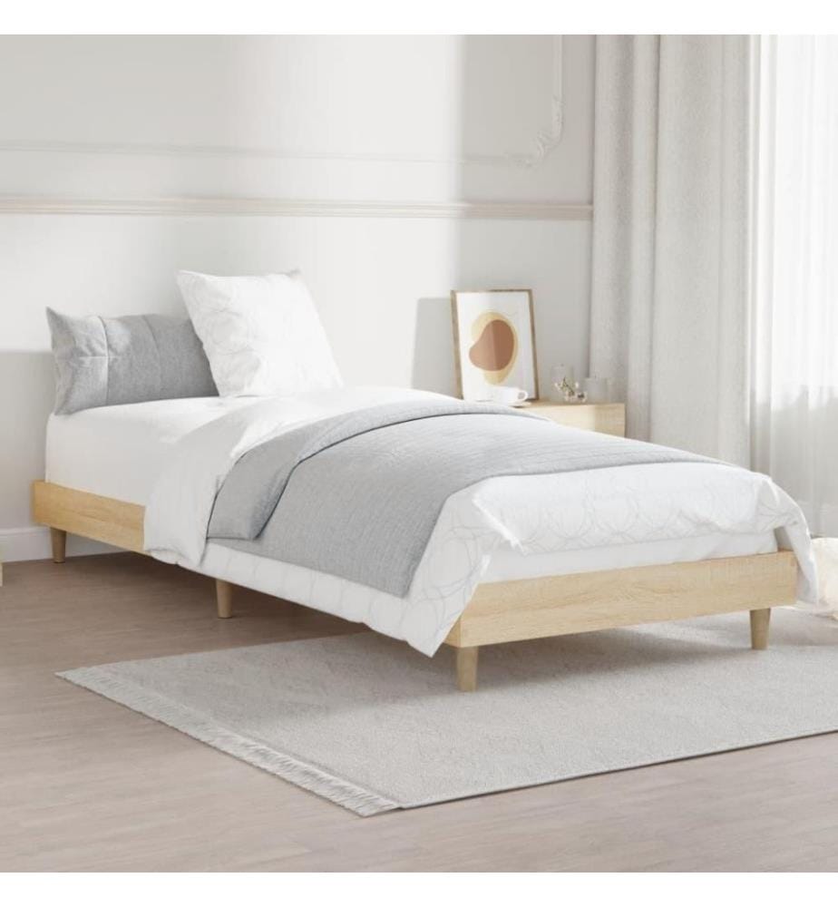 Bettgestell Sonoma-Eiche 75x190 cm Holzwerkstoff