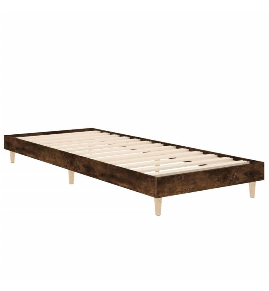 Bettgestell Räuchereiche 75x190 cm Holzwerkstoff