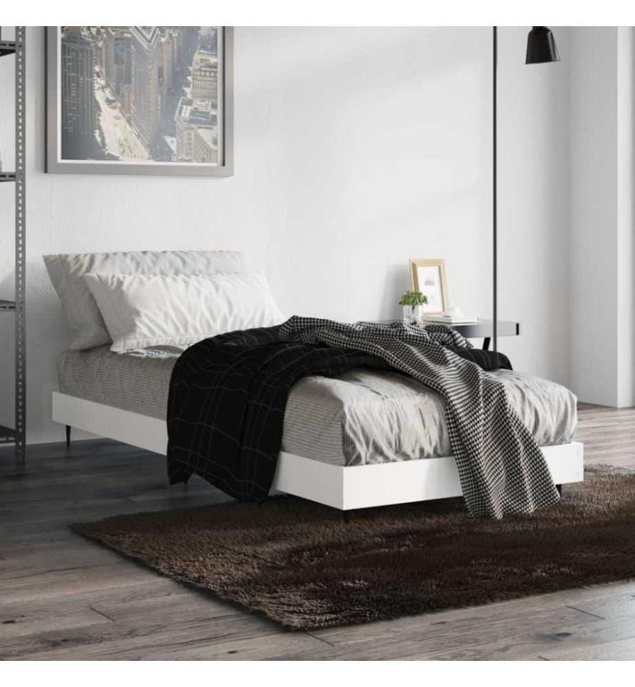 Bettgestell Weiss 75x190 cm Holzwerkstoff