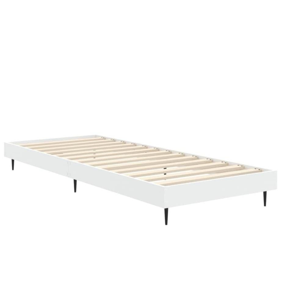 Bettgestell Weiss 75x190 cm Holzwerkstoff