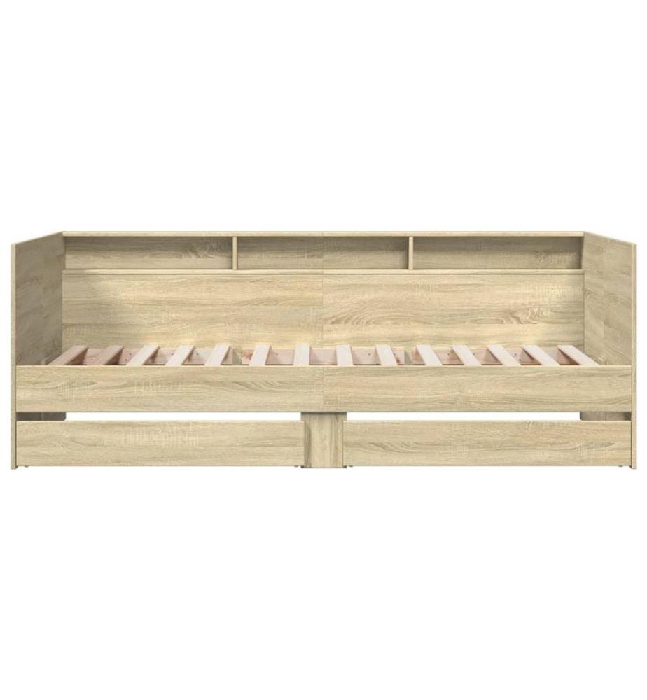Tagesbett mit Schubladen Sonoma-Eiche 75x190 cm Holzwerkstoff